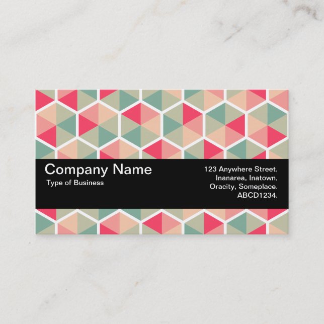 Texture Band V2 - Hexagon pattern 04 Business Card (Front)