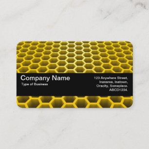 Texture Band V2 - Honeycomb Perspective Amber Business Card