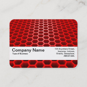 Texture Band V2 - Honeycomb Perspective Red Business Card