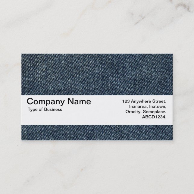 Texture Band V2 - Old Blue Jeans Business Card (Front)