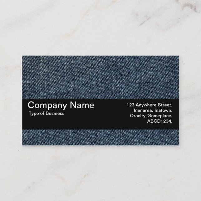 Texture Band V2 - Old Blue Jeans Business Card (Front)