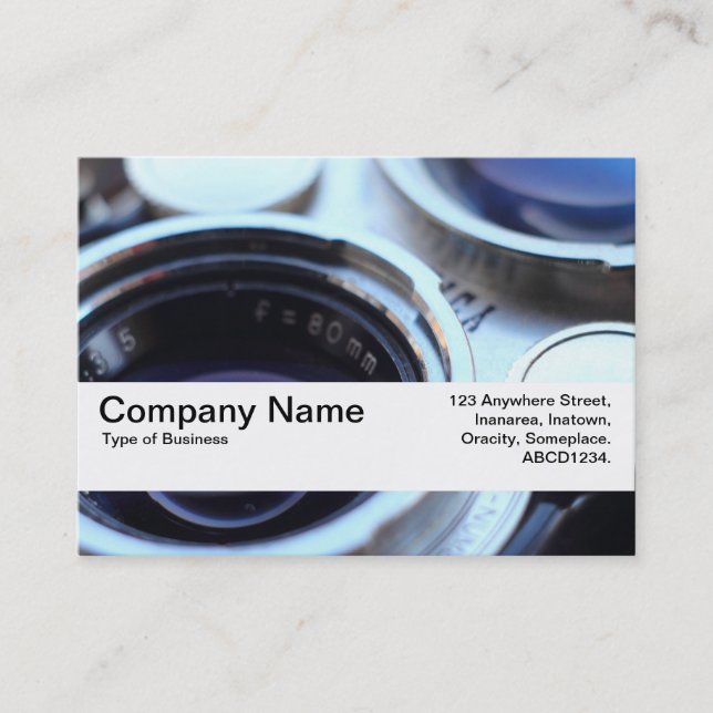 Texture Band V2 - Vintage TLR Camera Business Card (Front)