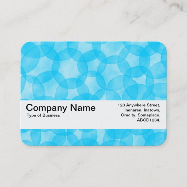 Texture Band V2 - Watercolor Spots - Sky Blue Business Card (Front)