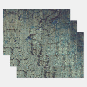 Texture Blue Brown Vintage Grunge Decoupage Wrapping Paper Sheet