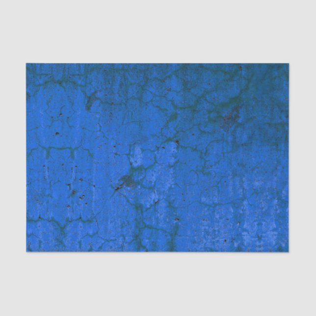 Texture Blue Country Rustic Vintage Grunge Tissue Paper (Front)