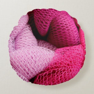 Texture braid weave mesh wallpaper round pillow