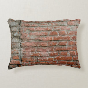 Texture. Brick. Wall. A background with attritions Accent Pillow