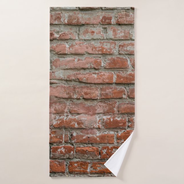Texture. Brick. Wall. A background with attritions Bath Towel (Bath Towel)