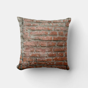 Texture. Brick. Wall. A background with attritions Throw Pillow