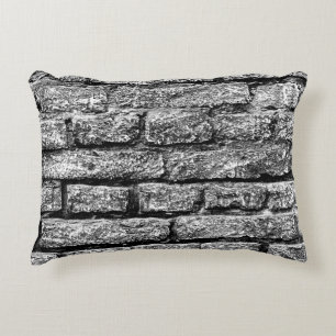 Texture, brick, wall background. Brick texture wit Accent Pillow