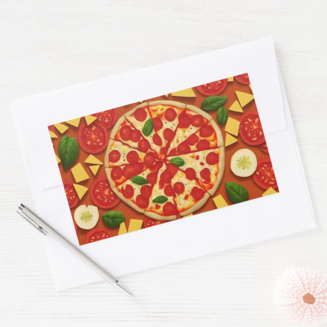 Texture cheese abstract cool food tomato sticker (Envelope)