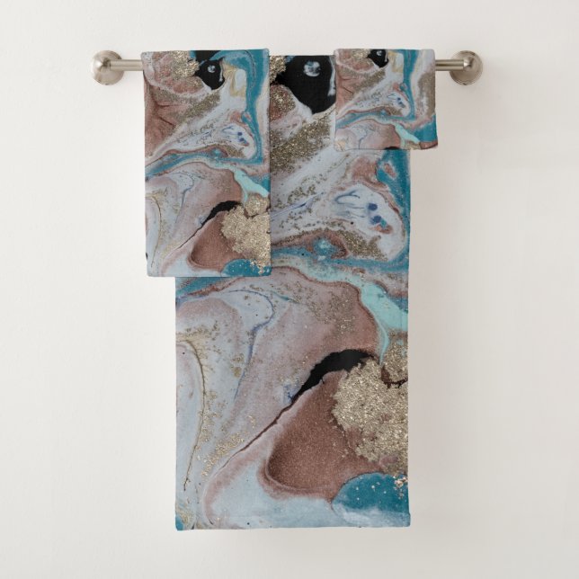 Texture cool en marbre d'or (En situation)