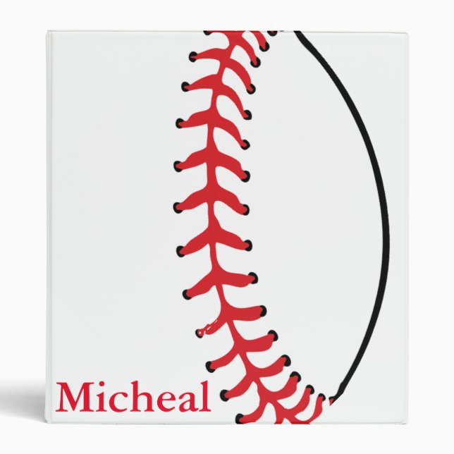 Texture de baseball personnalisée Classeur de 3 an (Devant)