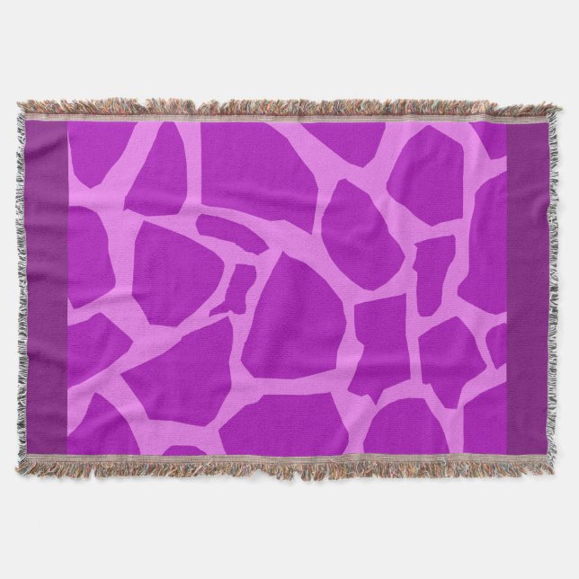 Texture de girafe pourpre Lancer la couverture (Devant)