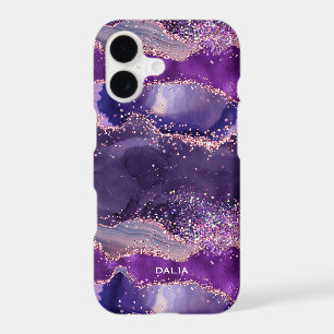 Texture de l'agate de la Glitterie violette