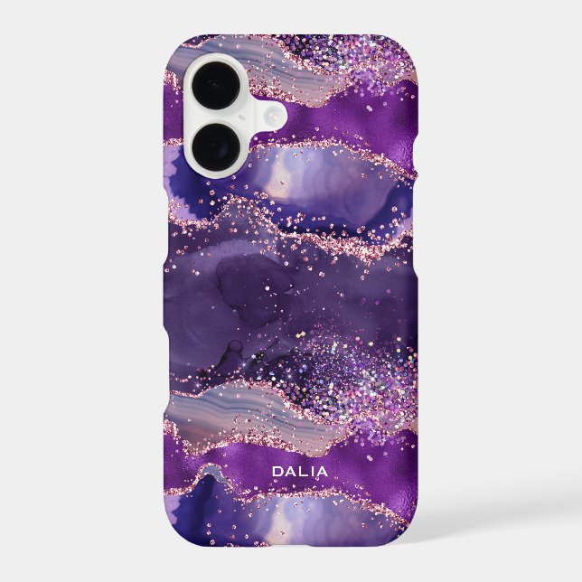 Texture de l'agate de la Glitterie violette (Verso)