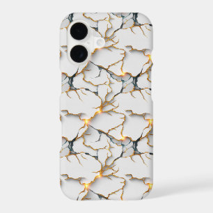 Texture de marbre blanc avec veines d'or lumineuse