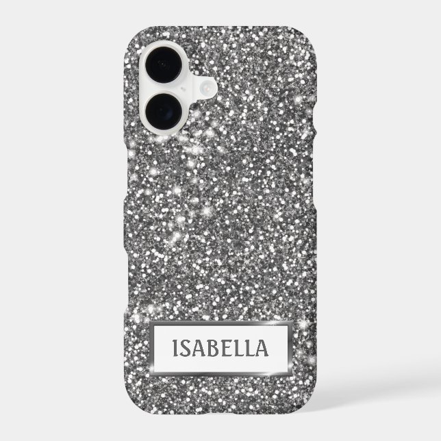 Texture de paillettes argentées fausses et nom per (Verso)