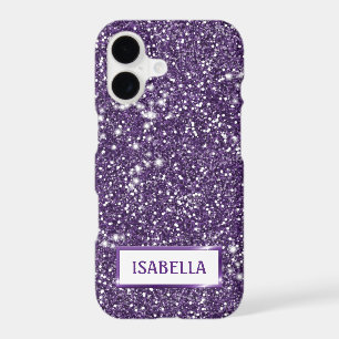 Texture de paillettes violettes fausses avec nom p
