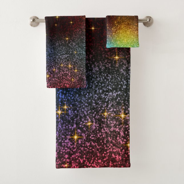 Texture de Parties scintillant bleu et or de la ma (En situation)