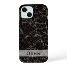 Texture de pierre de marbre noir lunatique & nom p