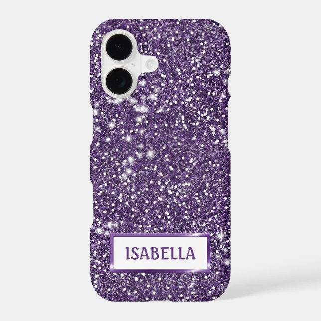 Texture de scintillement violet faux avec nom pers (Verso)