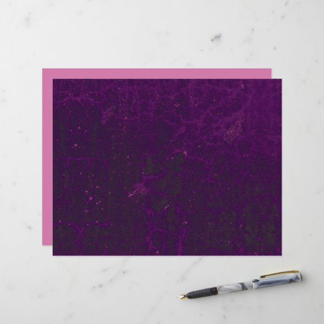 Texture Deep Purple Green Rustic Vintage Grunge (Front/Back In Situ)