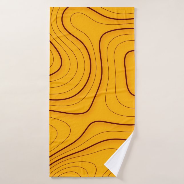 Texture du bois, abstraction linéaire arrière-fond (Serviette de bain)