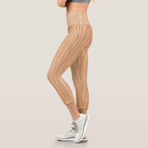 Texture en bois naturel Capri Fitness Leggings Com