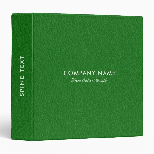 Texture en cuir vert Imprimer 3 Classeur à anneaux (Devant/Côté)