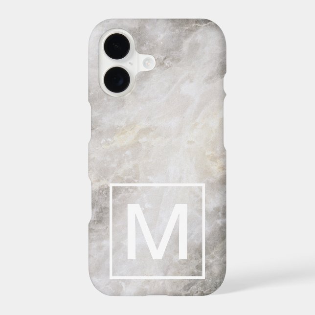 Texture en marbre gris monogramme (Verso)
