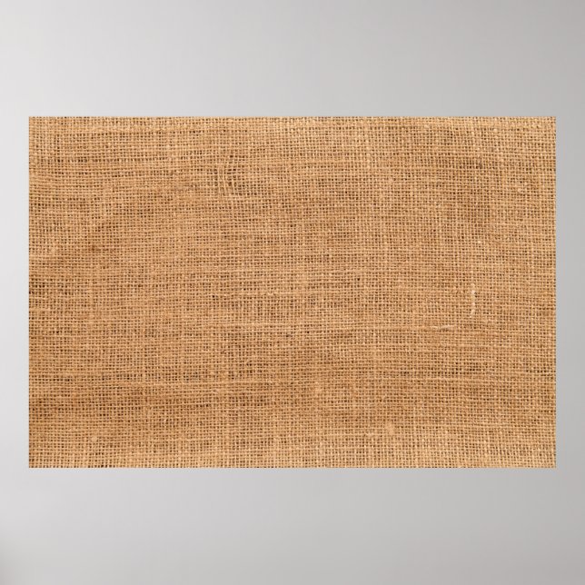 Texture fabric burlap background poster (Front)