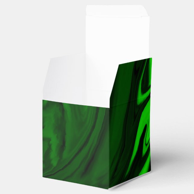 texture green malachite favor box (Opened)