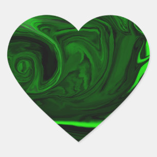 texture green malachite heart sticker