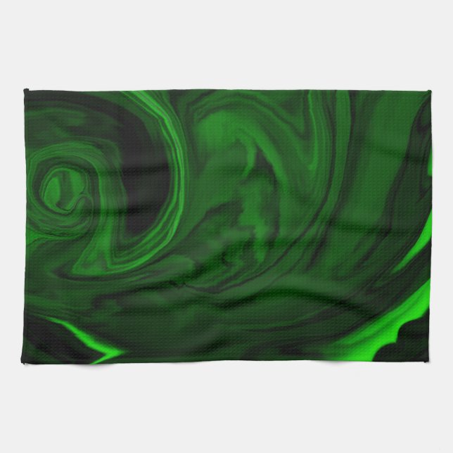 texture green malachite kitchen towel (Horizontal)