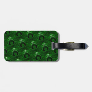 texture green malachite luggage tag