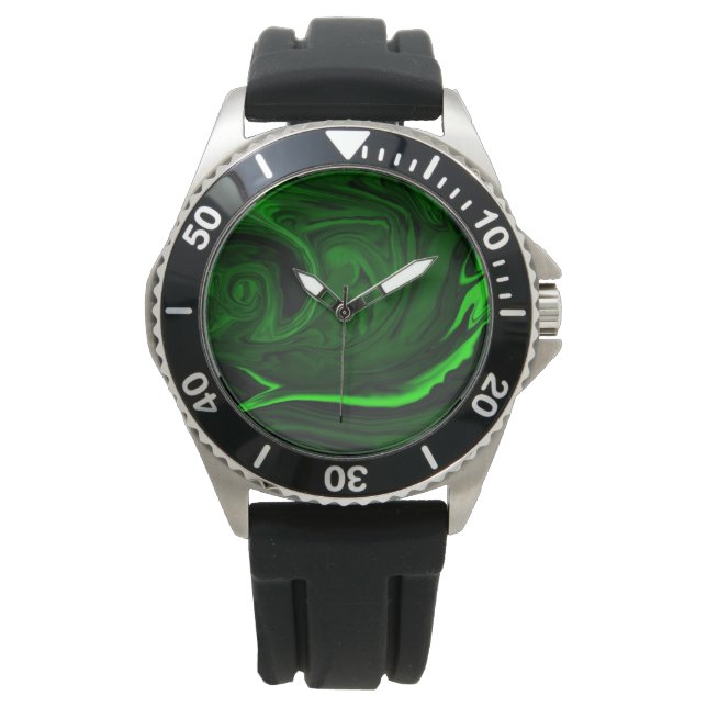 texture green malachite stone collections watch (Front)