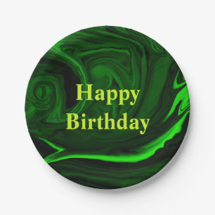 texture green malachite stone ,personalized paper plate