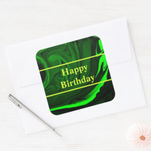 texture green malachite stone ,personalized square sticker