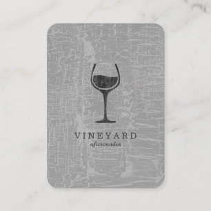 Texture Grey with Wine Glass Business Card