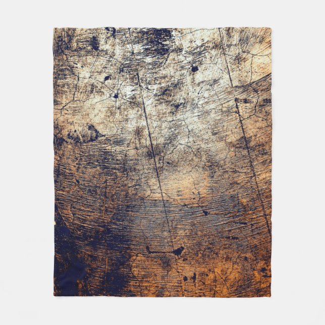 Texture grunge distress fracture fleece blanket (Front)