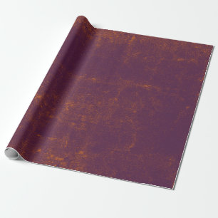 Texture Grunge Purple Burnt Orange Rustic Vintage Wrapping Paper
