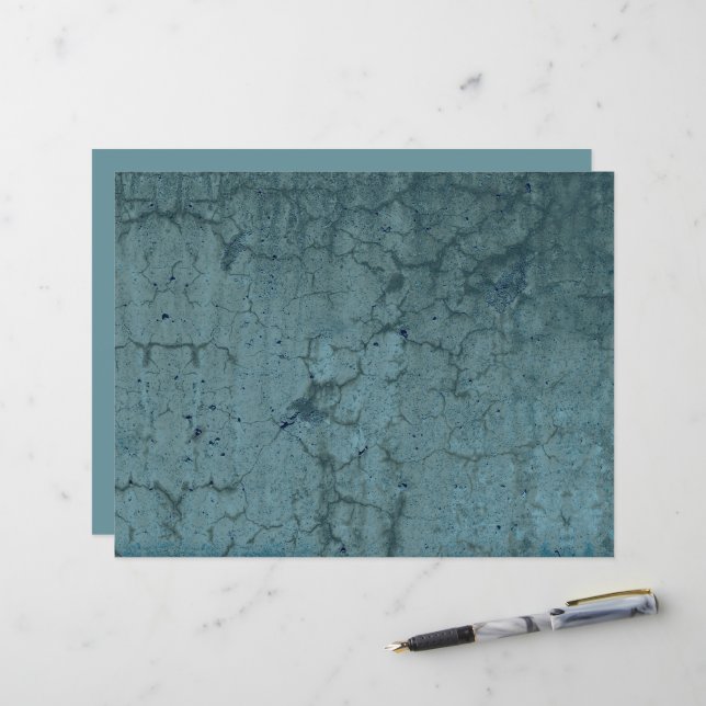 Texture Grunge Teal Blue Vintage Decoupage (Front/Back In Situ)
