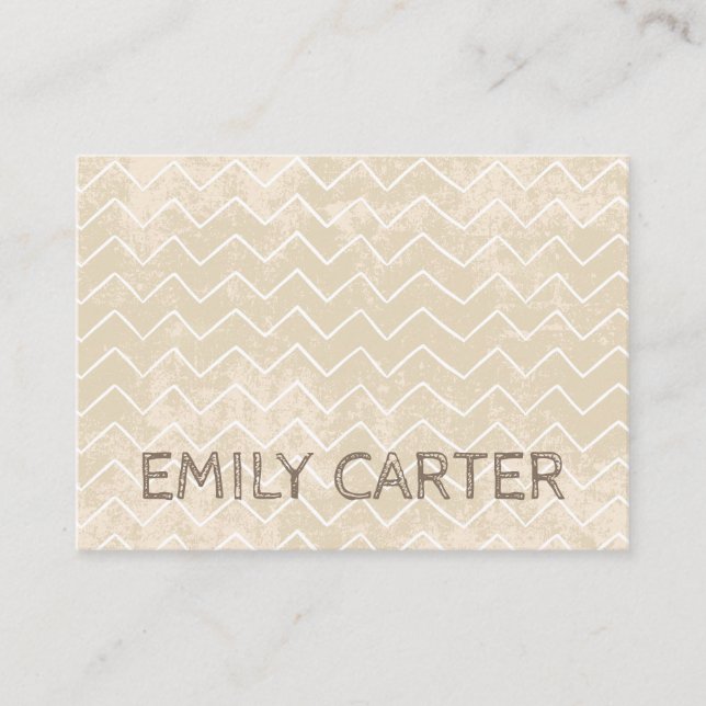 Texture Grunge Wood Sketched Pattern Business Card (Front)