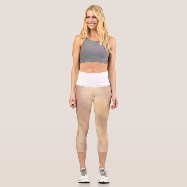 Texture High Waisted Capris (Front)