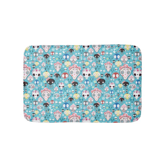 Texture laughing skull bath mat (Front)