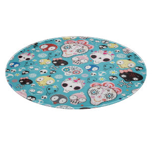 Texture laughing skull cutting board
