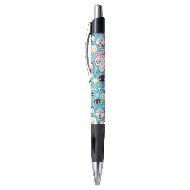 Texture laughing skull pen (Top (Vertical))