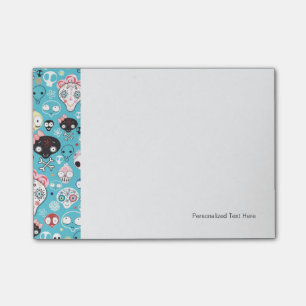 Texture laughing skull post-it notes
