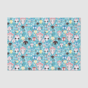 Texture laughing skull tissue paper